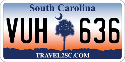 SC license plate VUH636