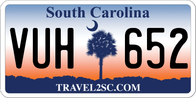 SC license plate VUH652