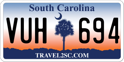 SC license plate VUH694