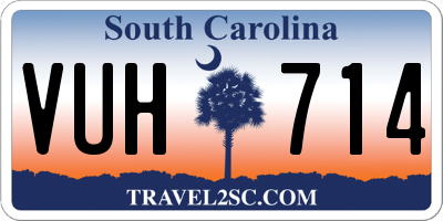 SC license plate VUH714