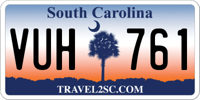SC license plate VUH761