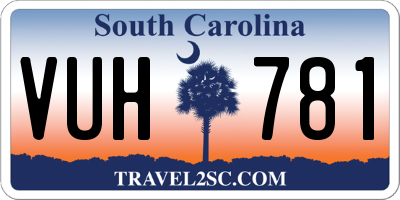 SC license plate VUH781