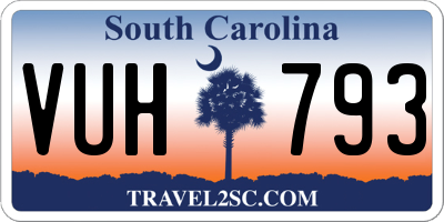 SC license plate VUH793