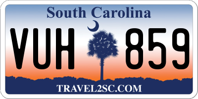 SC license plate VUH859