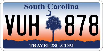 SC license plate VUH878