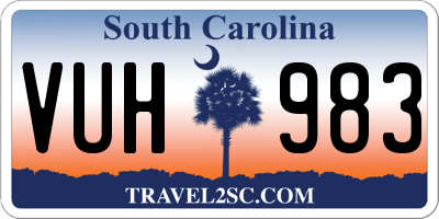 SC license plate VUH983