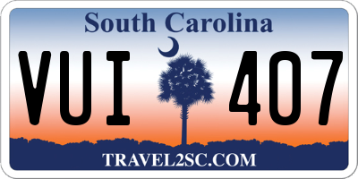 SC license plate VUI407