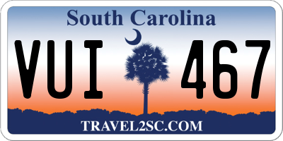 SC license plate VUI467