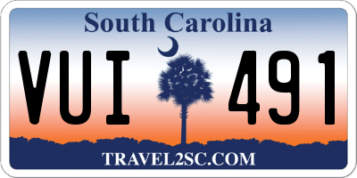 SC license plate VUI491