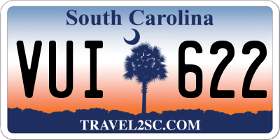 SC license plate VUI622
