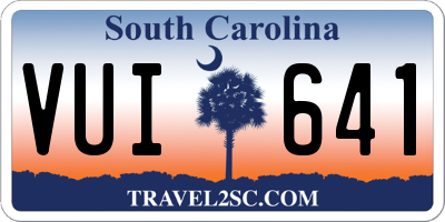 SC license plate VUI641