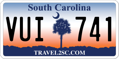 SC license plate VUI741