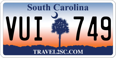 SC license plate VUI749