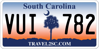 SC license plate VUI782
