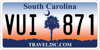 SC license plate VUI871
