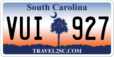 SC license plate VUI927