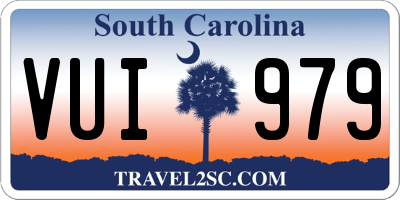 SC license plate VUI979