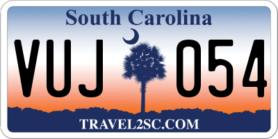SC license plate VUJ054