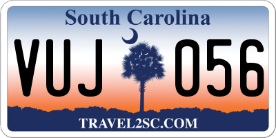 SC license plate VUJ056