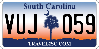 SC license plate VUJ059