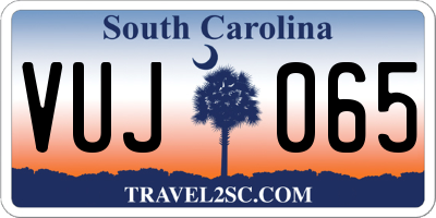 SC license plate VUJ065