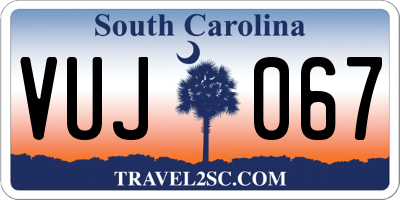 SC license plate VUJ067