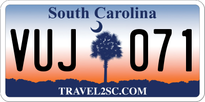 SC license plate VUJ071