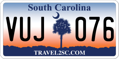 SC license plate VUJ076