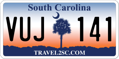 SC license plate VUJ141