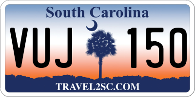SC license plate VUJ150