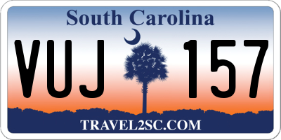 SC license plate VUJ157