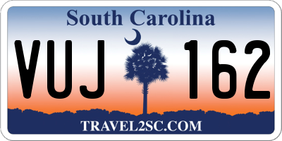 SC license plate VUJ162