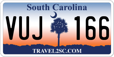 SC license plate VUJ166