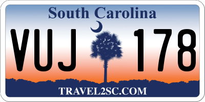 SC license plate VUJ178