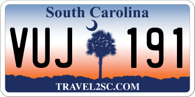 SC license plate VUJ191