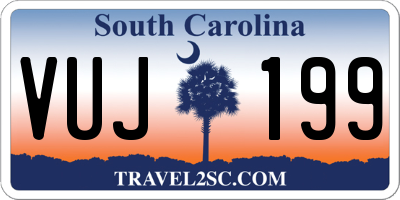 SC license plate VUJ199