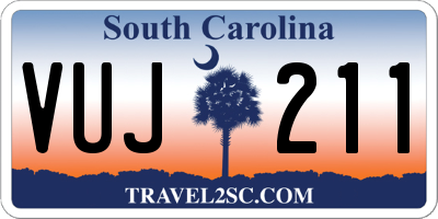SC license plate VUJ211
