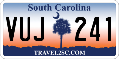 SC license plate VUJ241