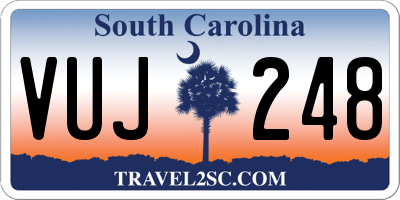 SC license plate VUJ248