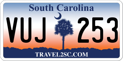 SC license plate VUJ253
