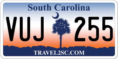 SC license plate VUJ255