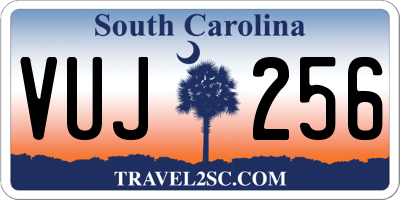 SC license plate VUJ256