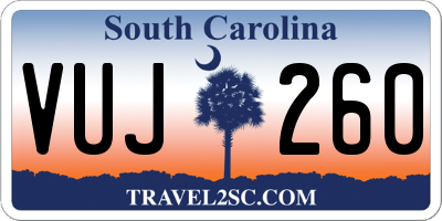 SC license plate VUJ260