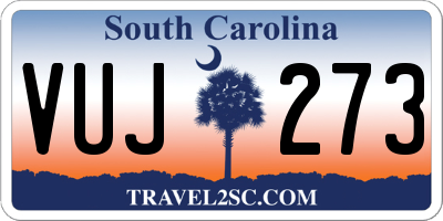SC license plate VUJ273