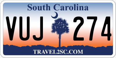 SC license plate VUJ274