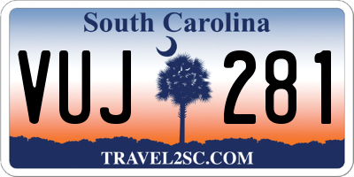 SC license plate VUJ281