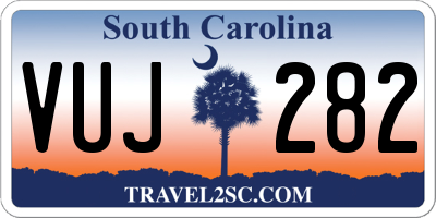 SC license plate VUJ282