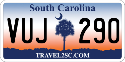 SC license plate VUJ290