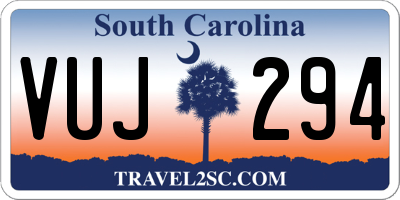 SC license plate VUJ294