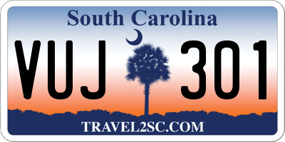 SC license plate VUJ301